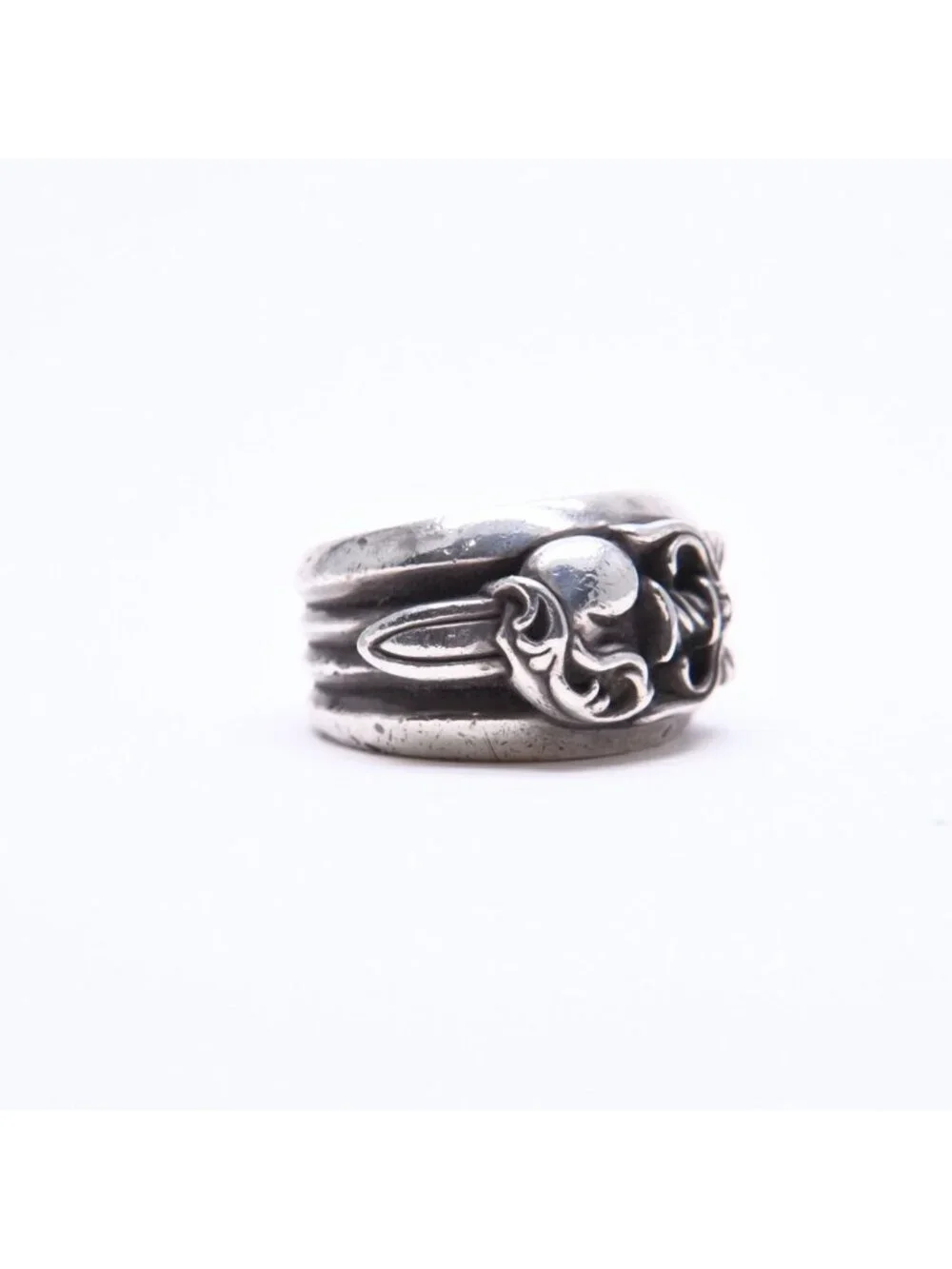 Chrome Hearts Dagger Heart Ring 925 Sterling Silver